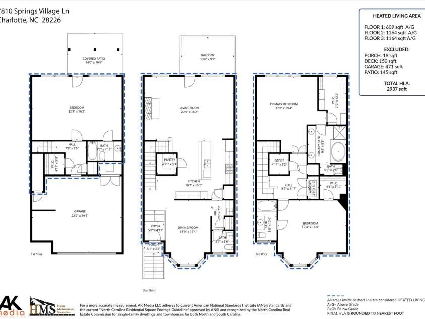 7810 Springs Village Lane, Charlotte, NC 28226.  MLS# CAR4379531, YatesRealty ID 20976. 