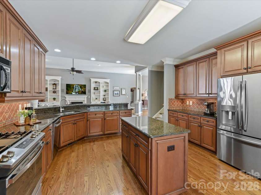 3515 Savannah Way, Monroe, NC 28110.  MLS# CAR4313596, YatesRealty ID 20977. Cooks Dream Kitchen w/Island, Gas Range, Granite Counters