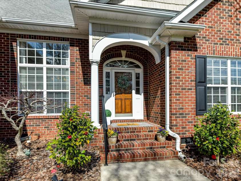 3515 Savannah Way, Monroe, NC 28110.  MLS# CAR4313596, YatesRealty ID 20977. Covered Front Entryway