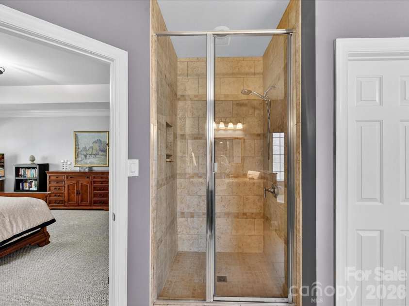 3515 Savannah Way, Monroe, NC 28110.  MLS# CAR4313596, YatesRealty ID 20977. Large Updated Primary Shower w/Ceramic Tile to Ceiling