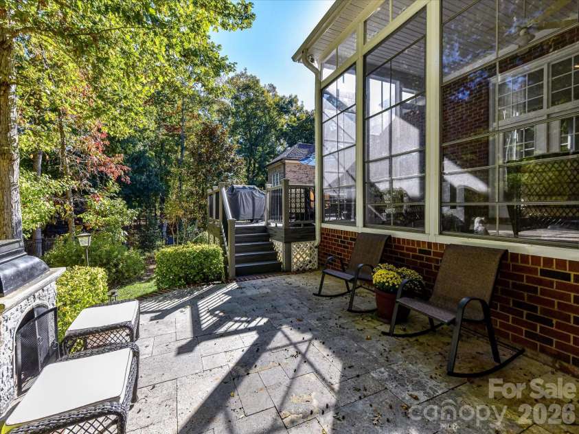 3515 Savannah Way, Monroe, NC 28110.  MLS# CAR4313596, YatesRealty ID 20977. Travertine Patio for Entertaining