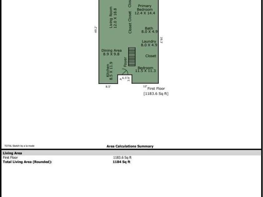 44 Sagebrush Circle, Etowah, NC 28729.  MLS# CAR4370177, YatesRealty ID 20979. Main Level Floor plan