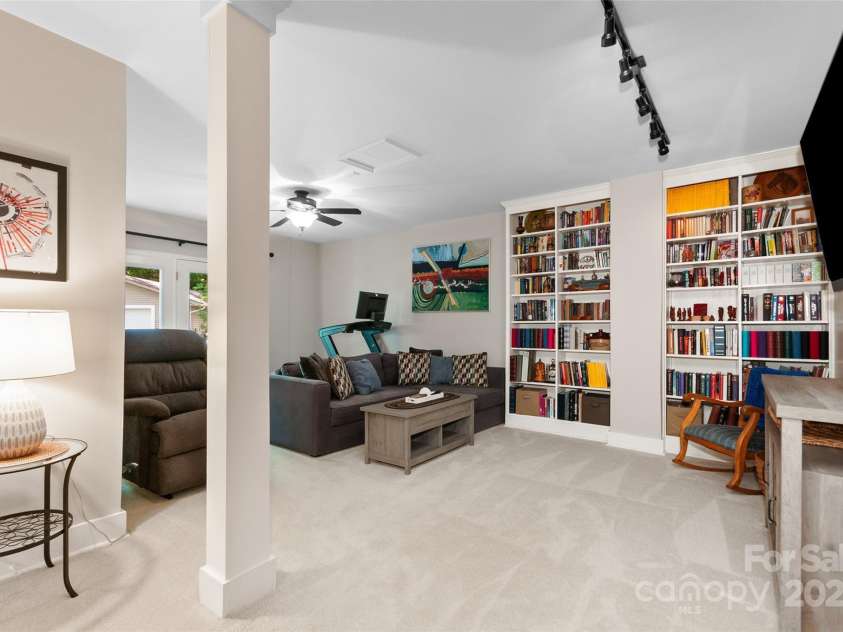 209 Blink Bonny Drive, Waynesville, NC 28786.  MLS# CAR4260662, YatesRealty ID 21001. Downstairs Great Room