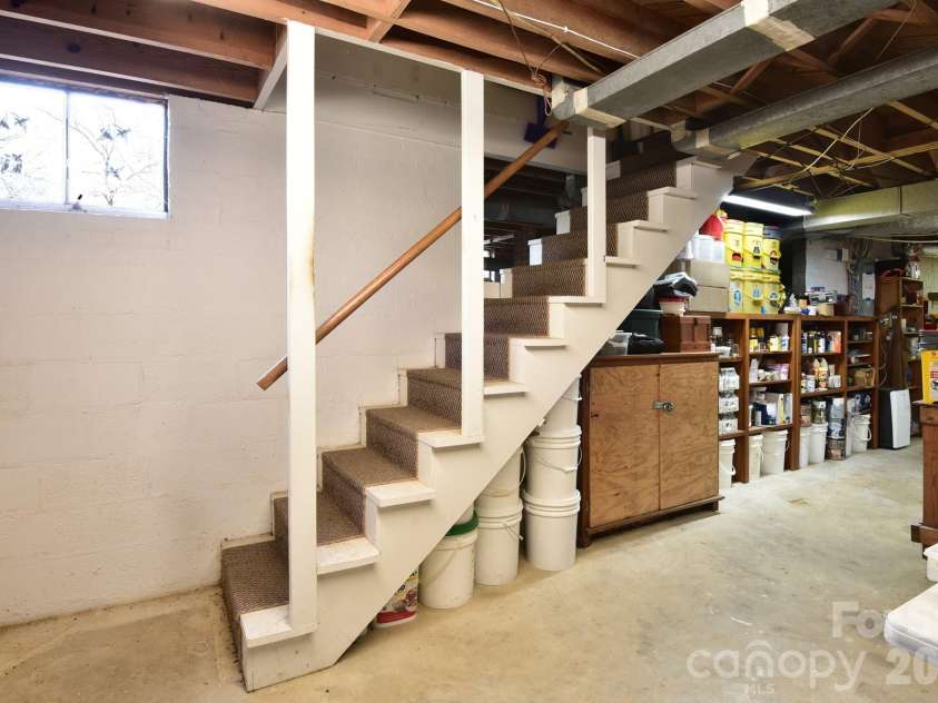 215 Biscoe Road, Troy, NC 27371.  MLS# CAR4346289, YatesRealty ID 2102. Basement Stairs - Indoor Access