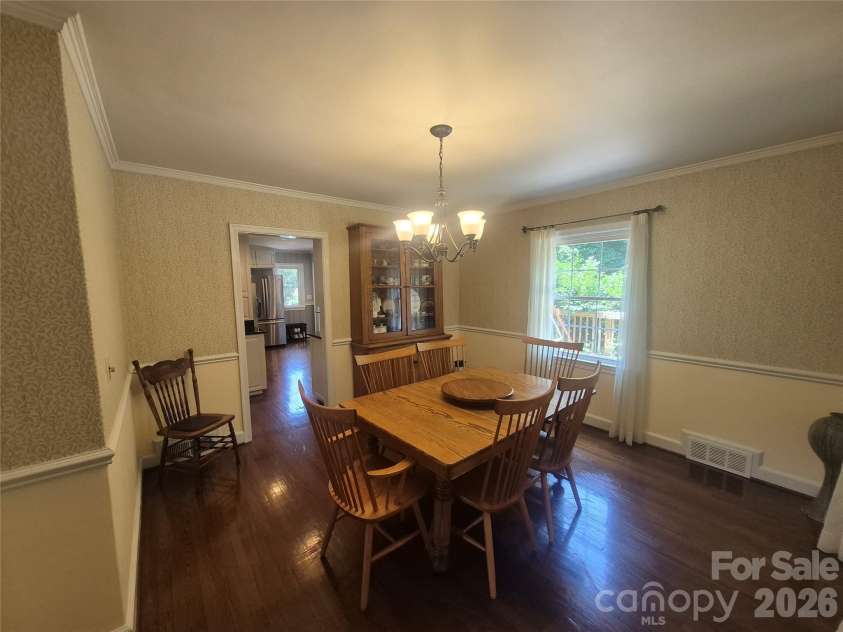 215 Biscoe Road, Troy, NC 27371.  MLS# CAR4346289, YatesRealty ID 2102. Dining Room