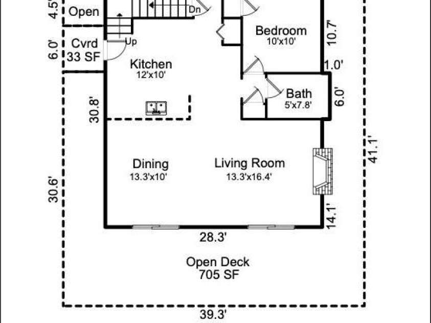 43 Hungryneck Hollow Lane, Saluda, NC 28773.  MLS# CAR4268230, YatesRealty ID 21027. Main Level Floor Plan
