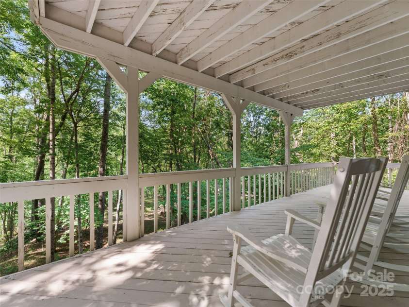 43 Hungryneck Hollow Lane, Saluda, NC 28773.  MLS# CAR4268230, YatesRealty ID 21027. Main Level Porch