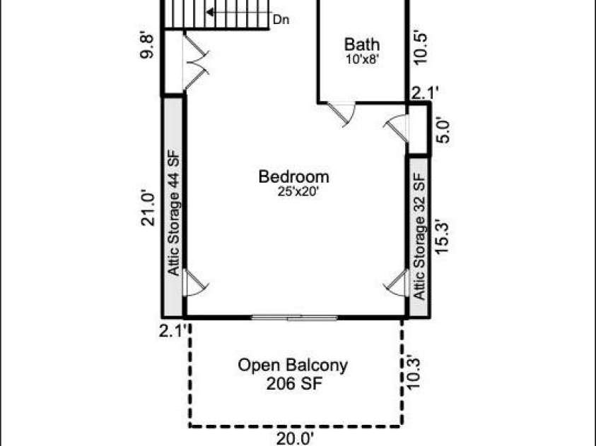 43 Hungryneck Hollow Lane, Saluda, NC 28773.  MLS# CAR4268230, YatesRealty ID 21027. Second Level Floor Plan