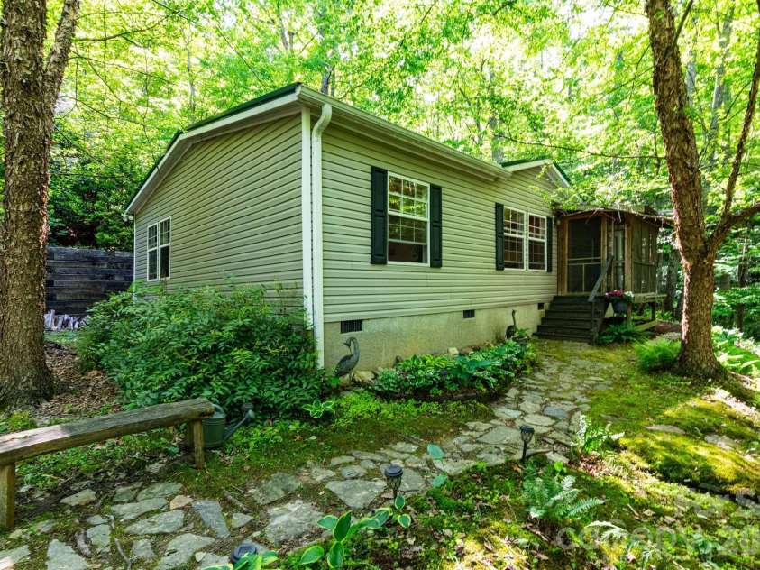 159 Marcellina Drive, Fairview, NC 28730.  MLS# CAR4377799, YatesRealty ID 21031. Front of home. 