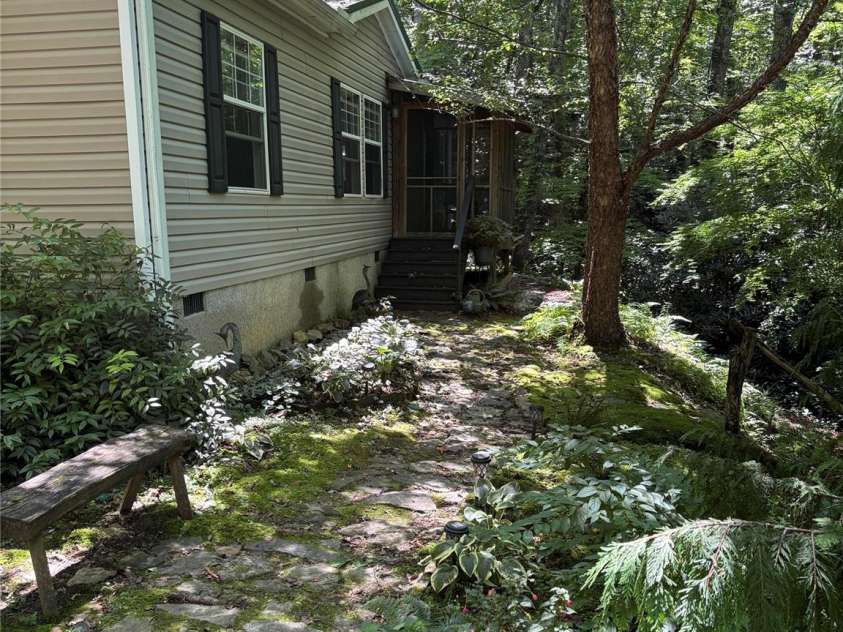 159 Marcellina Drive, Fairview, NC 28730.  MLS# CAR4377799, YatesRealty ID 21031. Front of home.