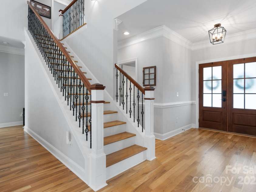 3622 46th Avenue, Hickory, NC 28601.  MLS# CAR4268935, YatesRealty ID 21065. Foyer and Stairs