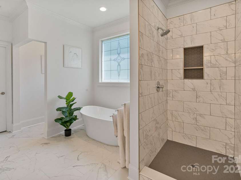 347 Bayberry Creek Circle, Mooresville, NC 28117.  MLS# CAR4271550, YatesRealty ID 21074. Primary Bathroom: Shower Now has seamless glass installed