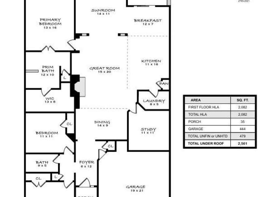 23119 kingfisher Drive, Fort Mill, SC 29707.  MLS# CAR4375156, YatesRealty ID 21076. Floor plan