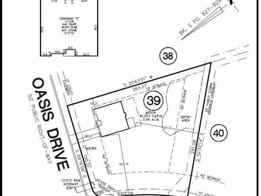 3504 Oasis Drive, Monroe, NC 28112.  MLS# CAR4342603, YatesRealty ID 21077. Plot map