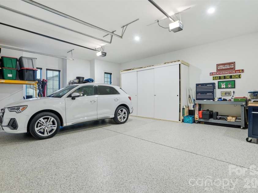 1124 Mesa Way, Marvin, NC 28173.  MLS# CAR4371986, YatesRealty ID 21082. Attached 2-car garage with epoxy floor