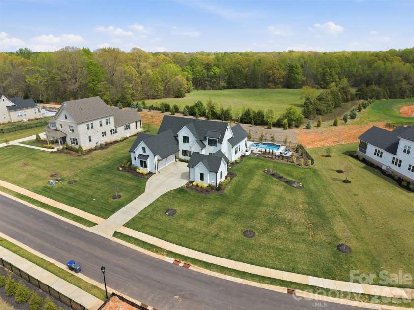 1124 Mesa Way, Marvin, NC 28173.  MLS# CAR4371986, YatesRealty ID 21082. Drone image of property
