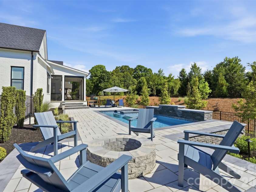 1124 Mesa Way, Marvin, NC 28173.  MLS# CAR4371986, YatesRealty ID 21082. Fire pit area