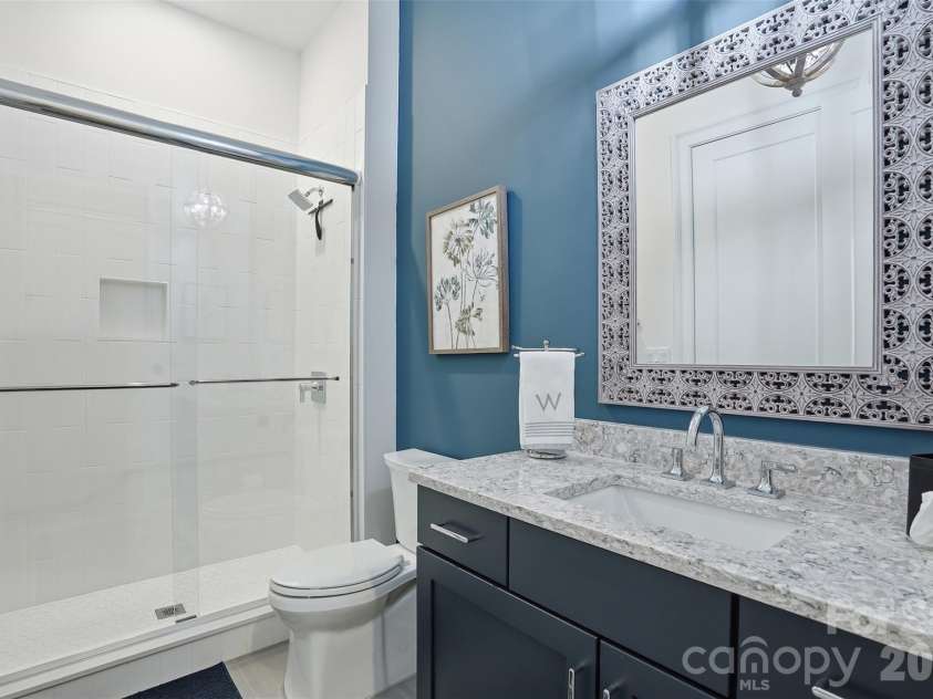 1124 Mesa Way, Marvin, NC 28173.  MLS# CAR4371986, YatesRealty ID 21082. Full bath on main connected to office/bedroom