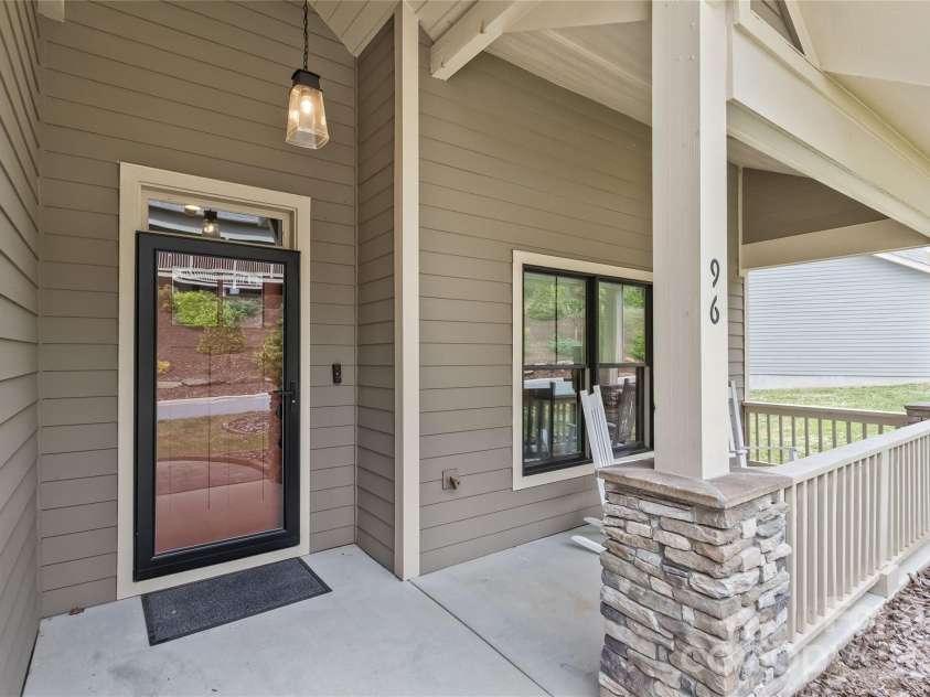 96 Copper Valley Lane, Hendersonville, NC 28739.  MLS# CAR4376477, YatesRealty ID 21094. Covered Front Porch