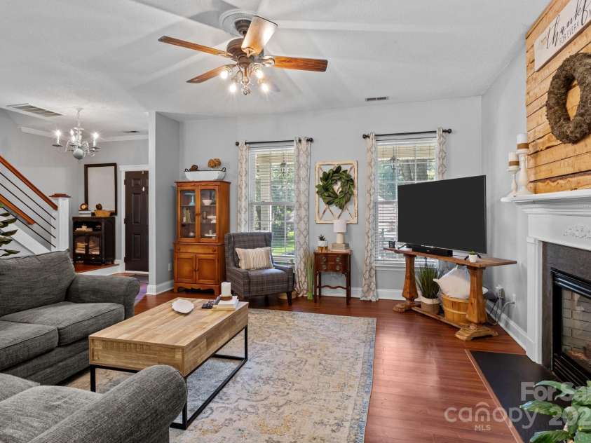 8700 Fox Tail Lane, Huntersville, NC 28078.  MLS# CAR4269110, YatesRealty ID 21136. Overhead, a ceiling fan provides both style and function, enhancing airflow and comfort year-round.