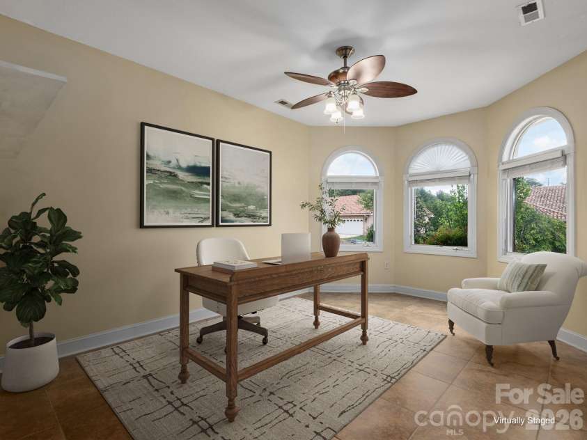 39 Pacifico Drive, Asheville, NC 28806.  MLS# CAR4298660, YatesRealty ID 2114. Office/Study - Virtually Staged