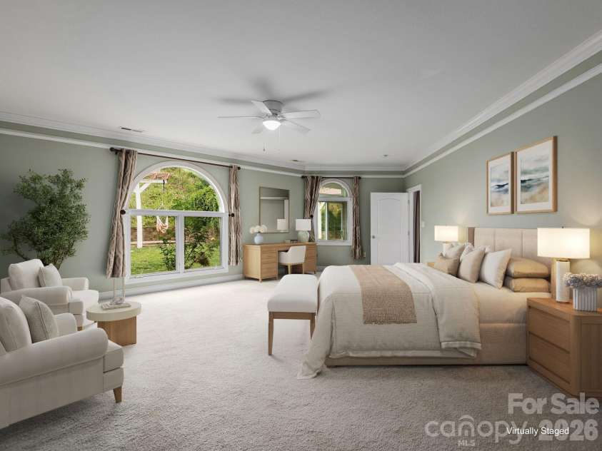 39 Pacifico Drive, Asheville, NC 28806.  MLS# CAR4298660, YatesRealty ID 2114. Primary bedroom - Virtually staged