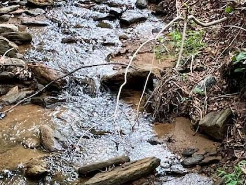 5 Old Cove Road, Black Mountain, NC 28711.  MLS# CAR4263653, YatesRealty ID 21143. Flowing Stream