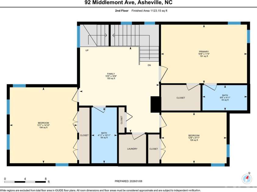 92 Middlemont Avenue, Asheville, NC 28806.  MLS# CAR4334470, YatesRealty ID 21159. Second level floor plan with a wonderful loft space and large bedrooms