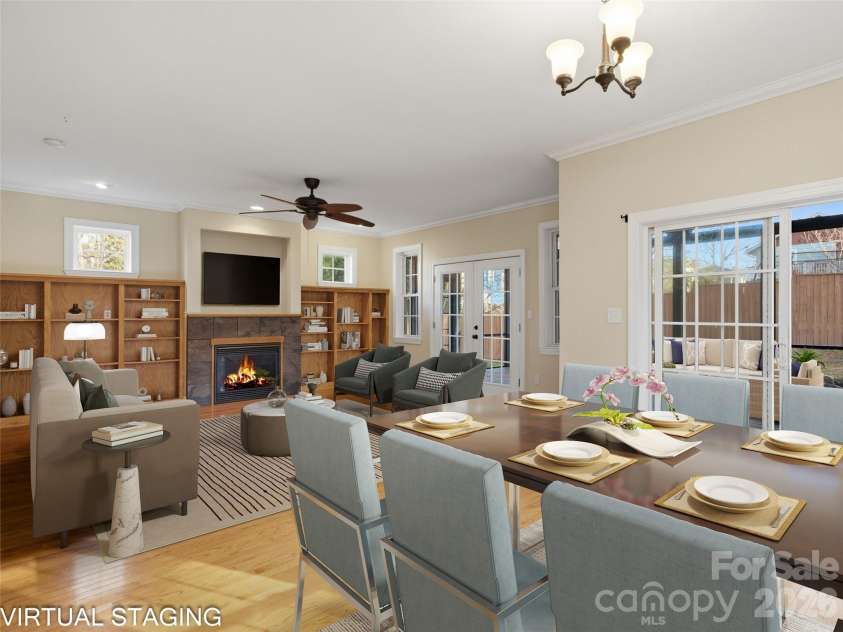 92 Middlemont Avenue, Asheville, NC 28806.  MLS# CAR4334470, YatesRealty ID 21159. Warm and welcoming main floor den with access to the magnificent screened porch at the rear of this home. 