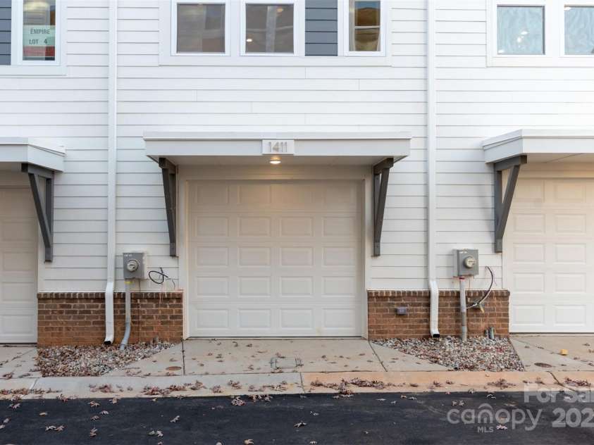 1411 Collier Walk Alley, Charlotte, NC 28205.  MLS# CAR4138994, YatesRealty ID 21160. 2-car tandem garage