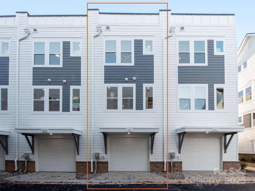 1411 Collier Walk Alley, Charlotte, NC 28205.  MLS# CAR4138994, YatesRealty ID 21160. Back of Home
