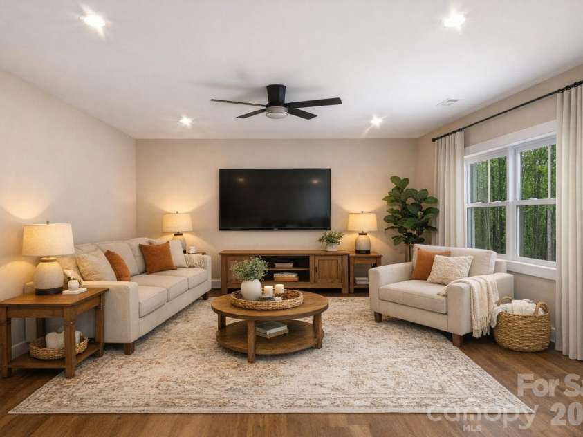 16 Forest Drive, Travelers Rest, SC 29690.  MLS# CAR4315401, YatesRealty ID 21165. Virtually Staged Living Room