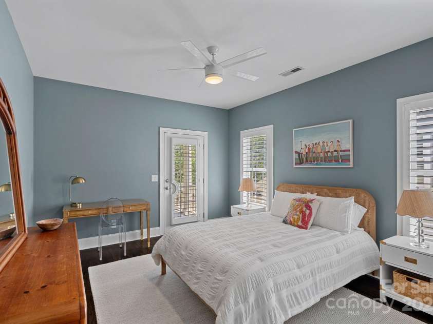 202 Caldwell Lane, Davidson, NC 28036.  MLS# CAR4269937, YatesRealty ID 21169. Bedroom 2 upstairs with its own private porch