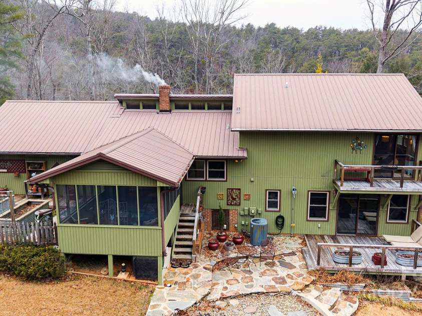 9374 Holbert Cove Road, Saluda, NC 28773.  MLS# CAR4227535, YatesRealty ID 2117. Back view