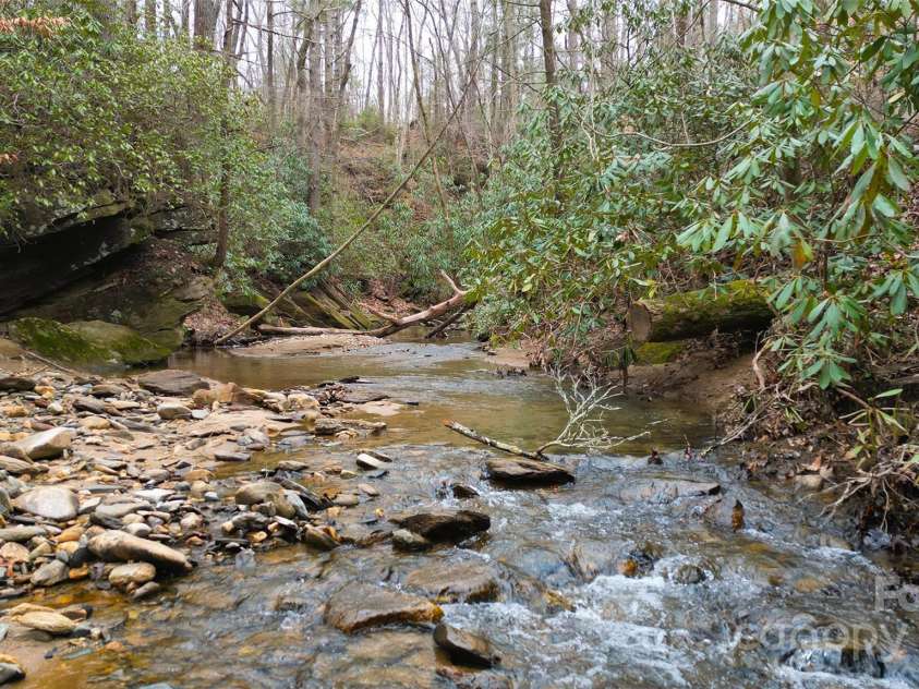 9374 Holbert Cove Road, Saluda, NC 28773.  MLS# CAR4227535, YatesRealty ID 2117. Creek on property