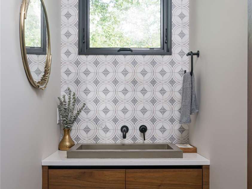 13 Tulip Poplar Trail, Asheville, NC 28804.  MLS# CAR4352728, YatesRealty ID 21170. Downstairs bathroom