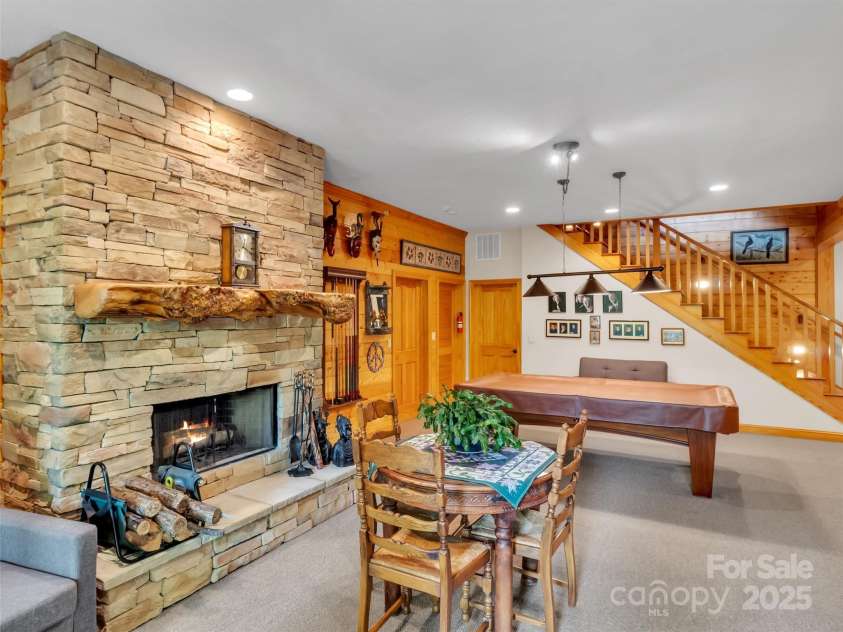 421 Ramp Patch Lane, Waynesville, NC 28786.  MLS# CAR4257466, YatesRealty ID 21184. Stone Wood Burning Fireplace