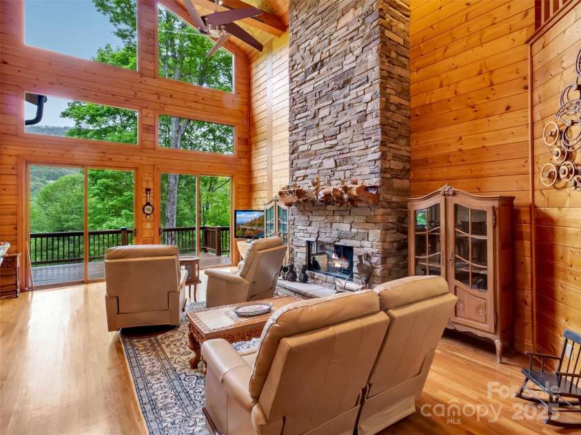 421 Ramp Patch Lane, Waynesville, NC 28786.  MLS# CAR4257466, YatesRealty ID 21184. Views from Great Room