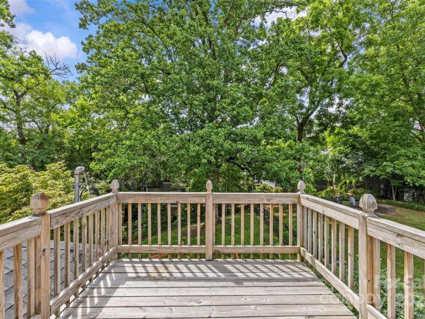 2005 Scott Avenue, Charlotte, NC 28203.  MLS# CAR4270087, YatesRealty ID 21186. Upstairs deck off primary