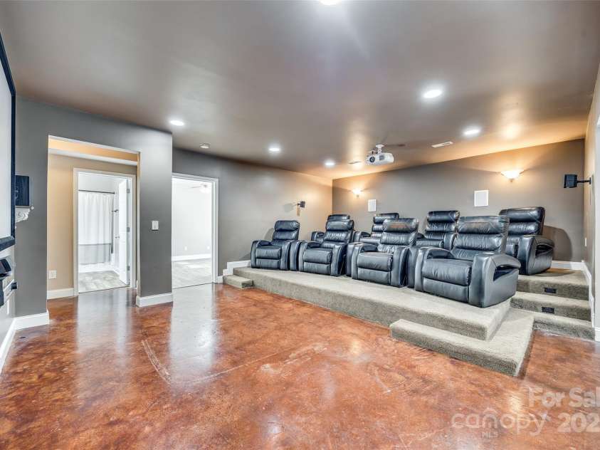 1813 Robbins Meadows Drive, Waxhaw, NC 28173.  MLS# CAR4242348, YatesRealty ID 21189. Theater Room in Basement