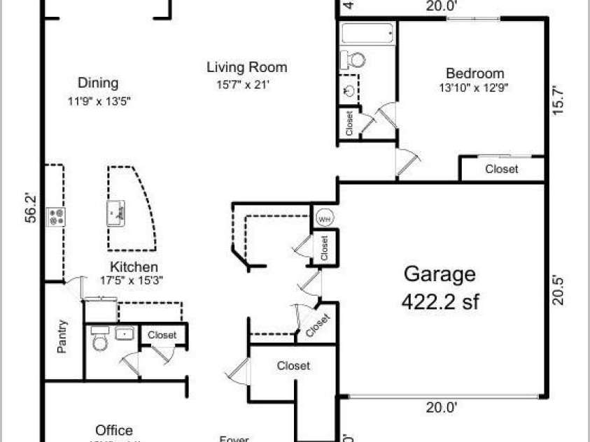 15747 Reynolds Drive, Indian Land, SC 29707.  MLS# CAR4246488, YatesRealty ID 21190. 1st Floor plan