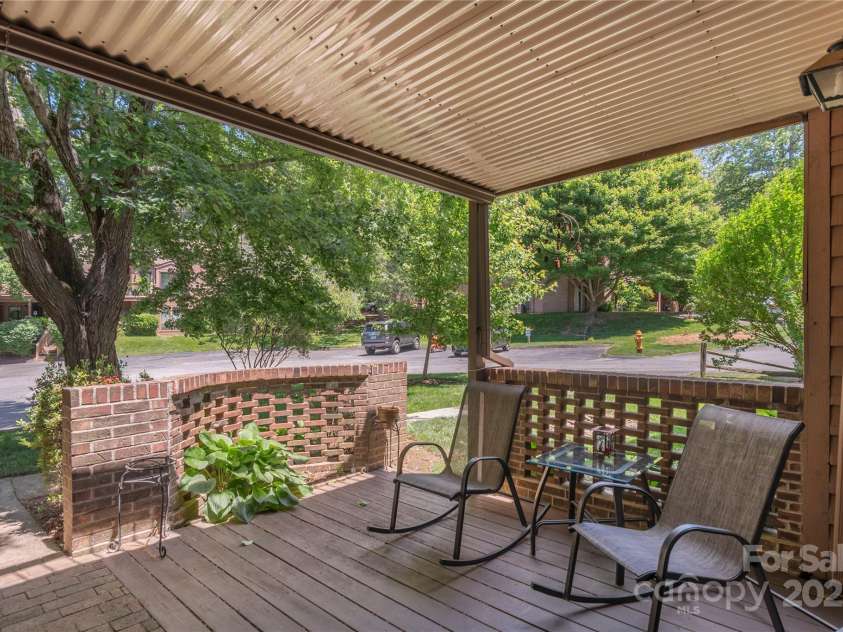 33 Ravencroft Lane, Asheville, NC 28803.  MLS# CAR4251539, YatesRealty ID 21199. Patio view
