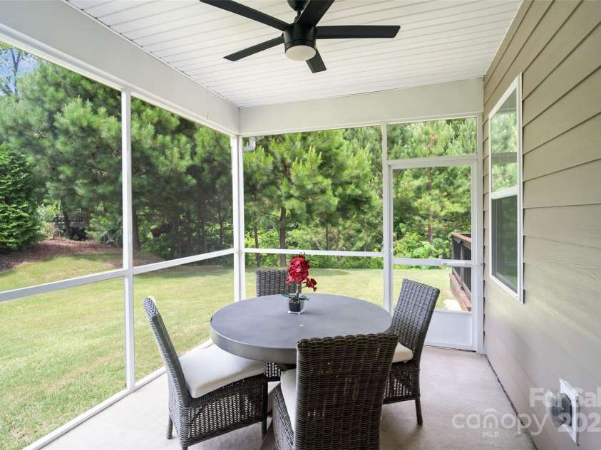 17733 Burnt Hickory Drive, Charlotte, NC 28278.  MLS# CAR4273048, YatesRealty ID 21206. Porch off primary