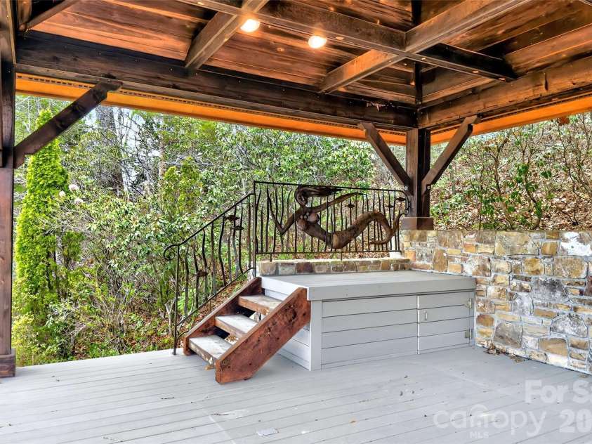 3 Tree Top Place, Black Mountain, NC 28711.  MLS# CAR4361235, YatesRealty ID 21208. Covered patio ready for a hot tub!