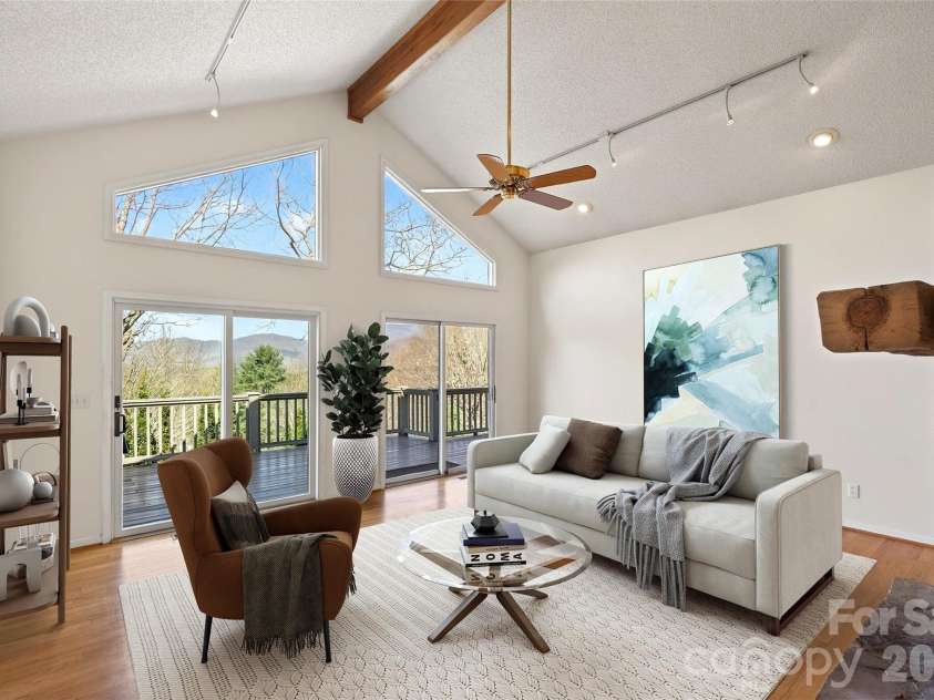 3 Tree Top Place, Black Mountain, NC 28711.  MLS# CAR4361235, YatesRealty ID 21208. Virtually Staged Living room
