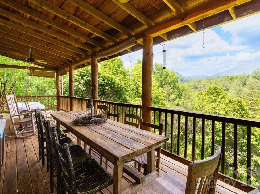 409 Hamlet Drive, Burnsville, NC 28714.  MLS# CAR4269667, YatesRealty ID 21237. Covered Porch Upper