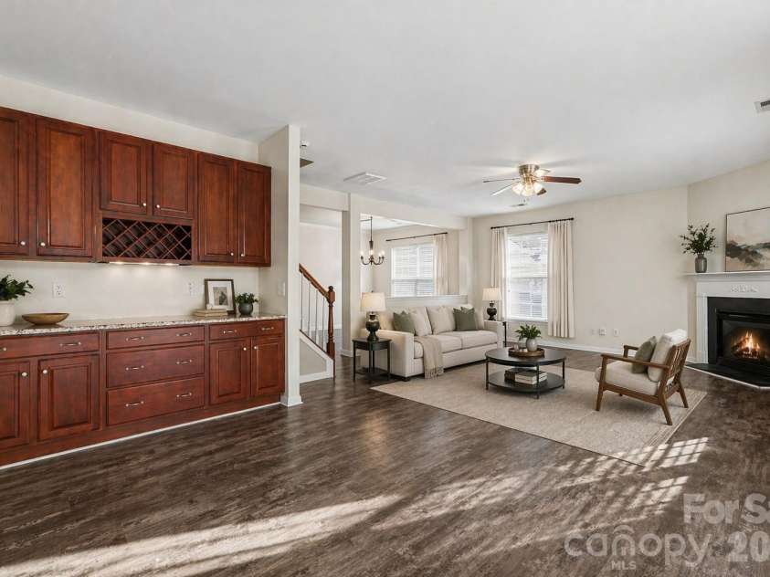 16014 Raptor Court, Charlotte, NC 28278.  MLS# CAR4356754, YatesRealty ID 21252. Virtually Staged Great Room