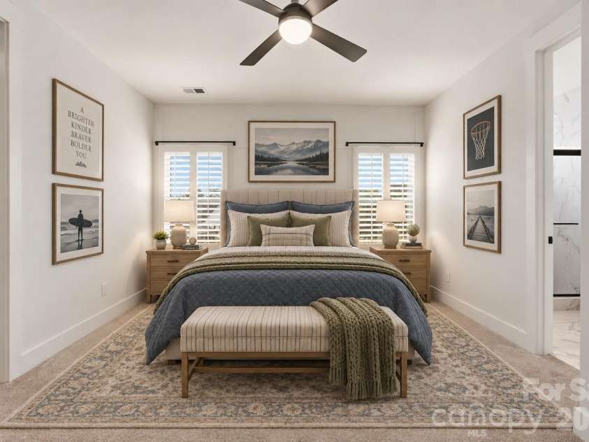 6083 Holden Court, Fort Mill, SC 29715.  MLS# CAR4420535, YatesRealty ID 21254. Secondary bedroom 2 - virtually staged