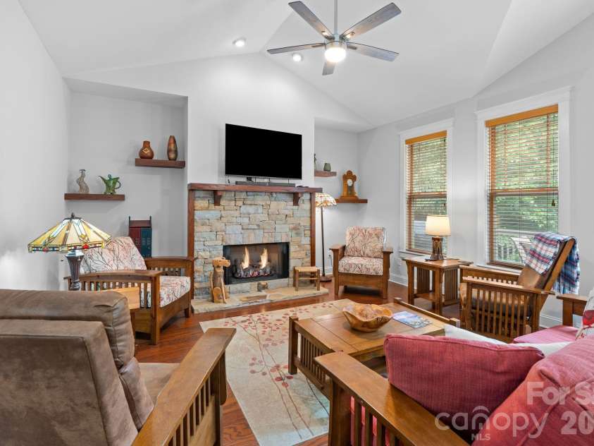 316 Fennel Dun Circle, Biltmore Lake, NC 28715.  MLS# CAR4378925, YatesRealty ID 21263. Vented gas fireplace 