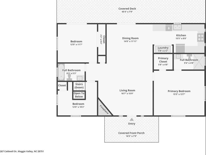 267 Caldwell Drive, Maggie Valley, NC 28751.  MLS# CAR4377603, YatesRealty ID 21278. 